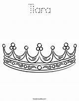 Tiara Coloring Princess Worksheet Pages Crown Printable Noodle Queen Cursive Outline Twistynoodle Built California Usa Color Favorites Login Add Getdrawings sketch template