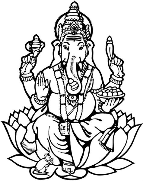 ganesha coloring pages print    day