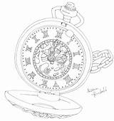 Pocket Open Tattoo Pocketwatch Drawings Template Deviantart Sketch Clock Coloring Pages Favourites Add sketch template