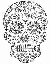 Coloring Pages Dead Skull Pdf Sugar Color Print Printable Getcolorings Colo Colorings sketch template