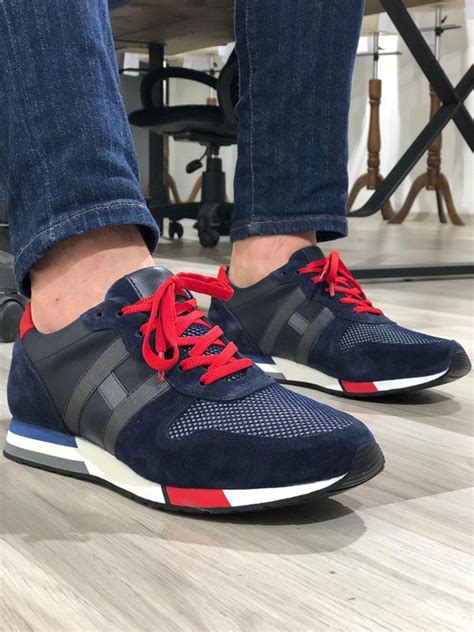 collection spring summer  product laced sneakers color code navy blue shoes material