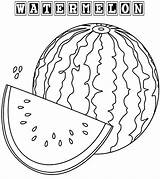 Watermelon Fruit Watermelons sketch template