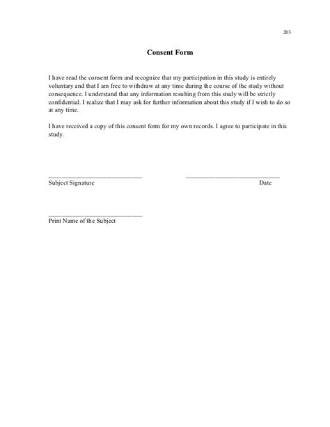 Sample Of Consent Form
