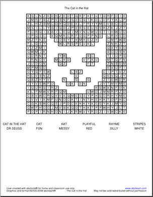 cat   hat word search abcteach