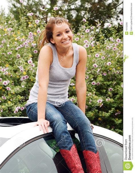 fresh happy teen girl stock image image of casual