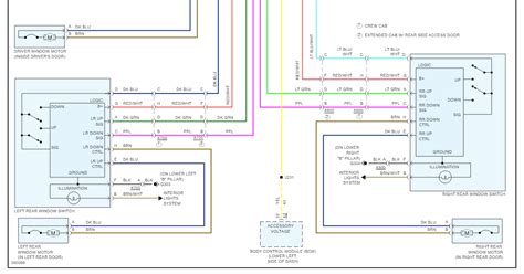 front  power window switch wire color diagram