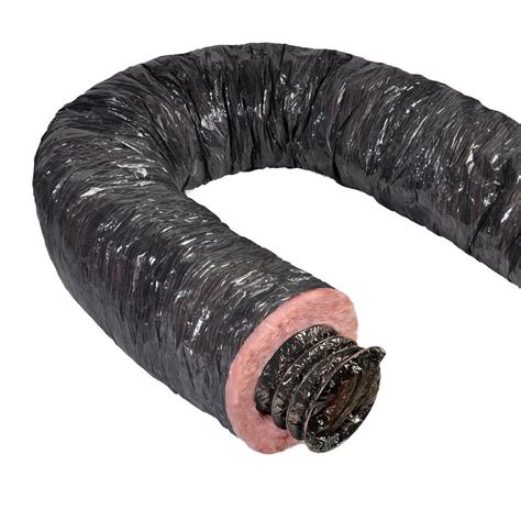 mobile home     ft insulated flexible duct   black jacket mifx  home depot