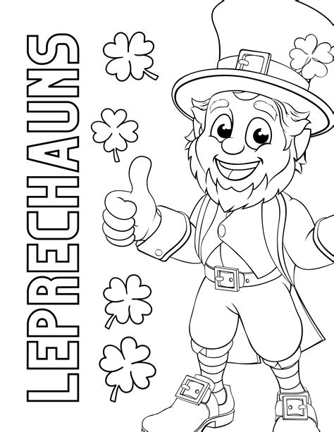 leprechaun coloring pages  kindergarten