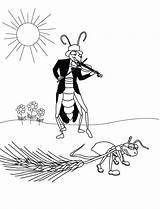 Grasshopper Coloring Pages Ant Kids Fables Drawing Clipart Ants και Sheet Aesop Aesops Gif νηπιαγωγειο στο Index Popular Print Getdrawings sketch template