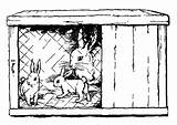 Rabbit Clipart Hutch House Cage Clipground Search Google sketch template