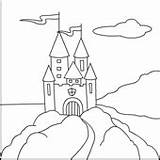 Coloring Castles Castle Mountain sketch template