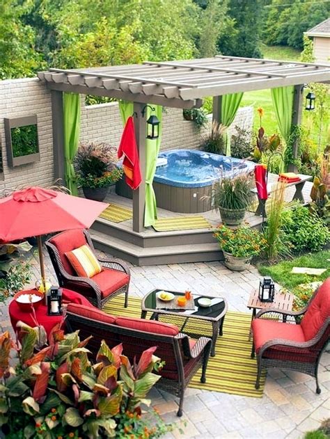 Install The Hot Tub In The Garden 25 Ideas To Make The Patio