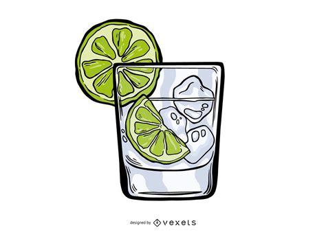 Descarga Vector De Diseño De Ilustración De Gin Tonic
