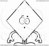 Surprised Mascot Suit Diamond Card Clipart Cartoon Cory Thoman Outlined Coloring Vector 2021 sketch template