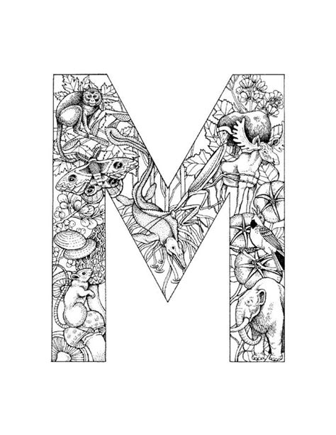 images  printable letters coloring pages adults animal