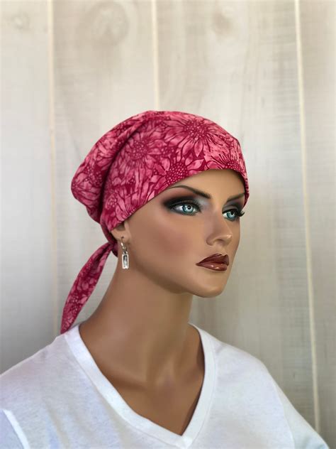 head scarf  women  hair loss cancer gifts chemo headwear pink