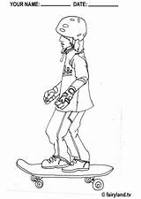 Skateboard Ragazzo Garcon Skateboarden Junge Jongen Malvorlage Pintar Kleurplaten Scarica Educolor Große Schulbilder sketch template
