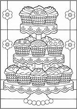 Cupcakes Pages Volwassenen Sheets Ausmalbilder Mandala Mandalas Tulamama Cakes Ausmalen Tische Geschirr Gedeckte Malvorlagen Panques Dover Topkleurplaat Doverpublications Downloaden sketch template