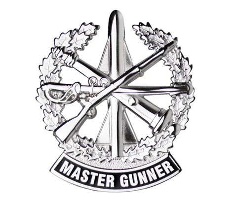 army identification master gunner sta brite full size pin  badge badge  army pin
