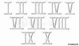 Roman Numerals Vector Numeral Drawing Vectorified Paintingvalley Drawn Hand sketch template