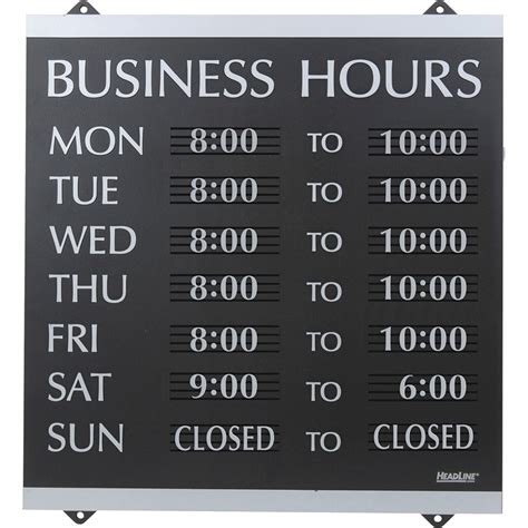 stamp sign century business hours sign madill  office company