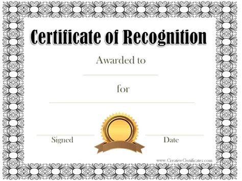 certificate  recognition template certificate templates award vrogue