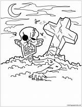 Coloringpagesonly Graveyard sketch template