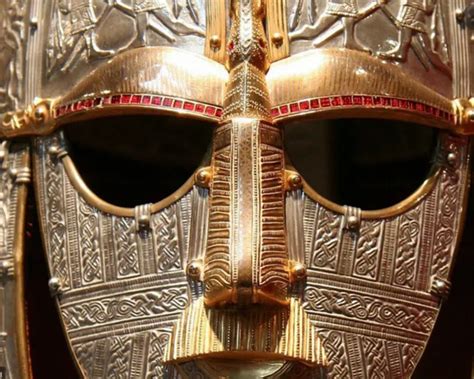 sutton hoo helmet medieval anglo saxon artifacts find burial ship