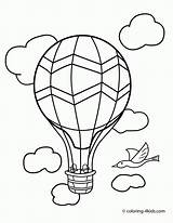Coloring Transportation Air Pages Balloon Kids Printable Transport Clipart Sheets Preschool Vehicle Colouring Hot Aerostat Theme Drawing Sheet Airplane Board sketch template