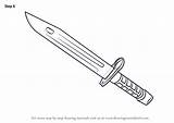 Bayonet Drawing Step Strike Counter Draw Tutorials Cs sketch template