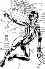 Spider Girl Coloring Pages Body Template Templates sketch template