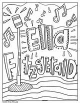 Ella Fitzgerald sketch template