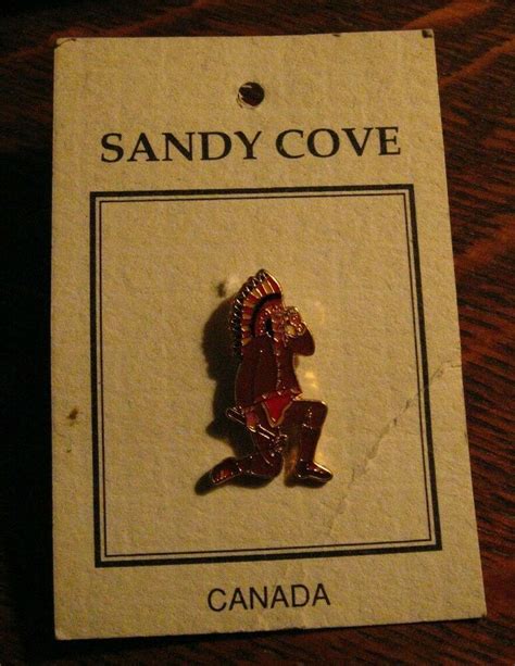 sandy cove american indian lapel pin vintage vancouver