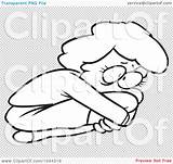 Scared Fetal Position Cartoon Outline Illustration Woman Curled Clip Royalty Rf Toonaday Transparent Background sketch template
