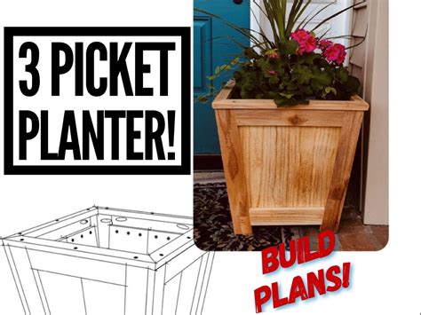picket box planter plans fence picket planter plans garden