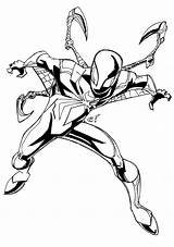 Spider Iron Coloring Pages Man Printable Fist Ultimate Color Drawing Spiderman Print Scary Avengers Heroes Seven Features Kids Marvel Online sketch template