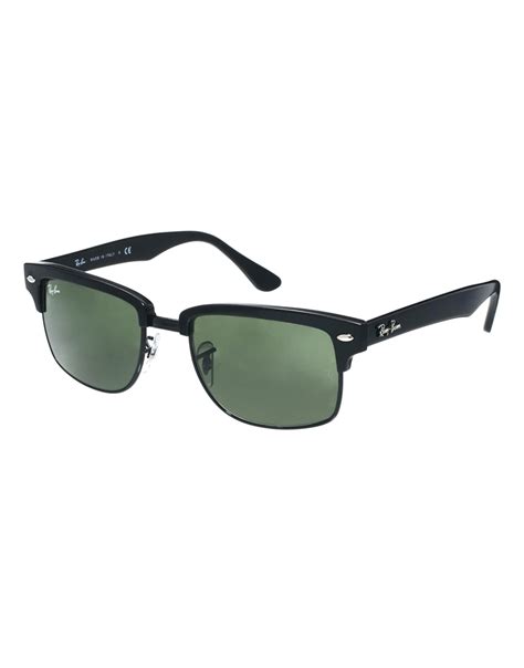 lyst ray ban square clubmaster sunglasses 0rb4190 877 52 in black for men