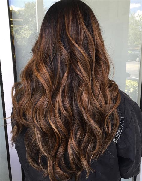 top pictures honey brown highlights  black hair  ideas  honey balayage highlights