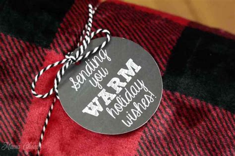 sending  warm holiday wishes printable gift tag  blankets mama