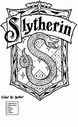 Hogwarts Slytherin sketch template