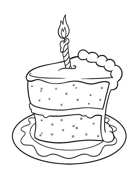 birthday cake coloring pages  kids coloring home