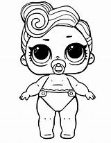 Lol Coloring Doll Pages Baby Lil Dolls Surprise Rocks Wave Pet sketch template