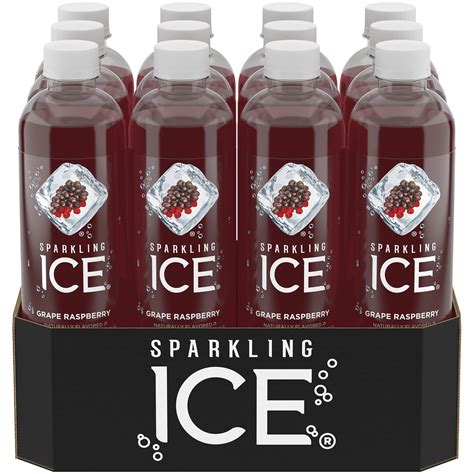 sparkling ice naturally flavored sparkling water grape raspberry  fl oz  count walmartcom