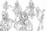 Winx Club Coloring Pages Printable Everfreecoloring sketch template