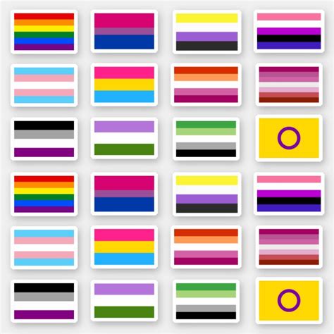 flags of the lgbtq pride movements sticker