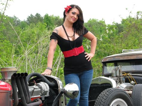 Amber The Rat Rod Rumble’s Official Flag Girlby American
