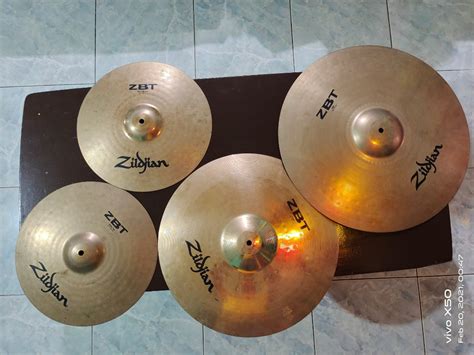 zildjian zbt pro  cymbal pack drum set hobbies toys  media
