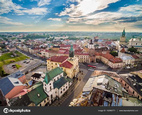 lublin  town   air attractions lublin stock photo