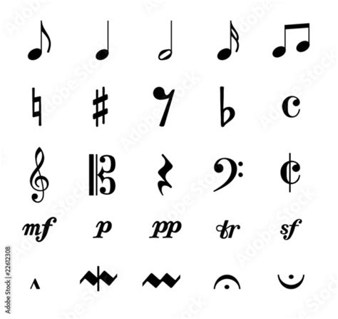 zeichen symbole noten musik stockfotos und lizenzfreie vektoren auf