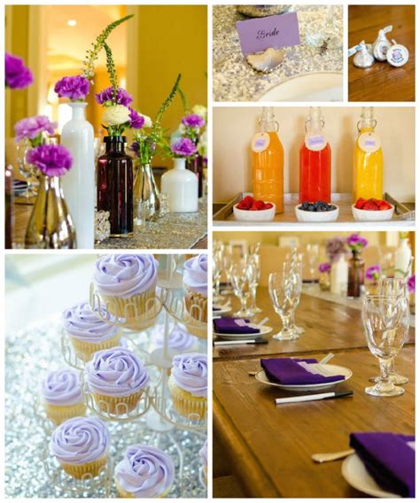 kara s party ideas elegant purple and silver bridal shower